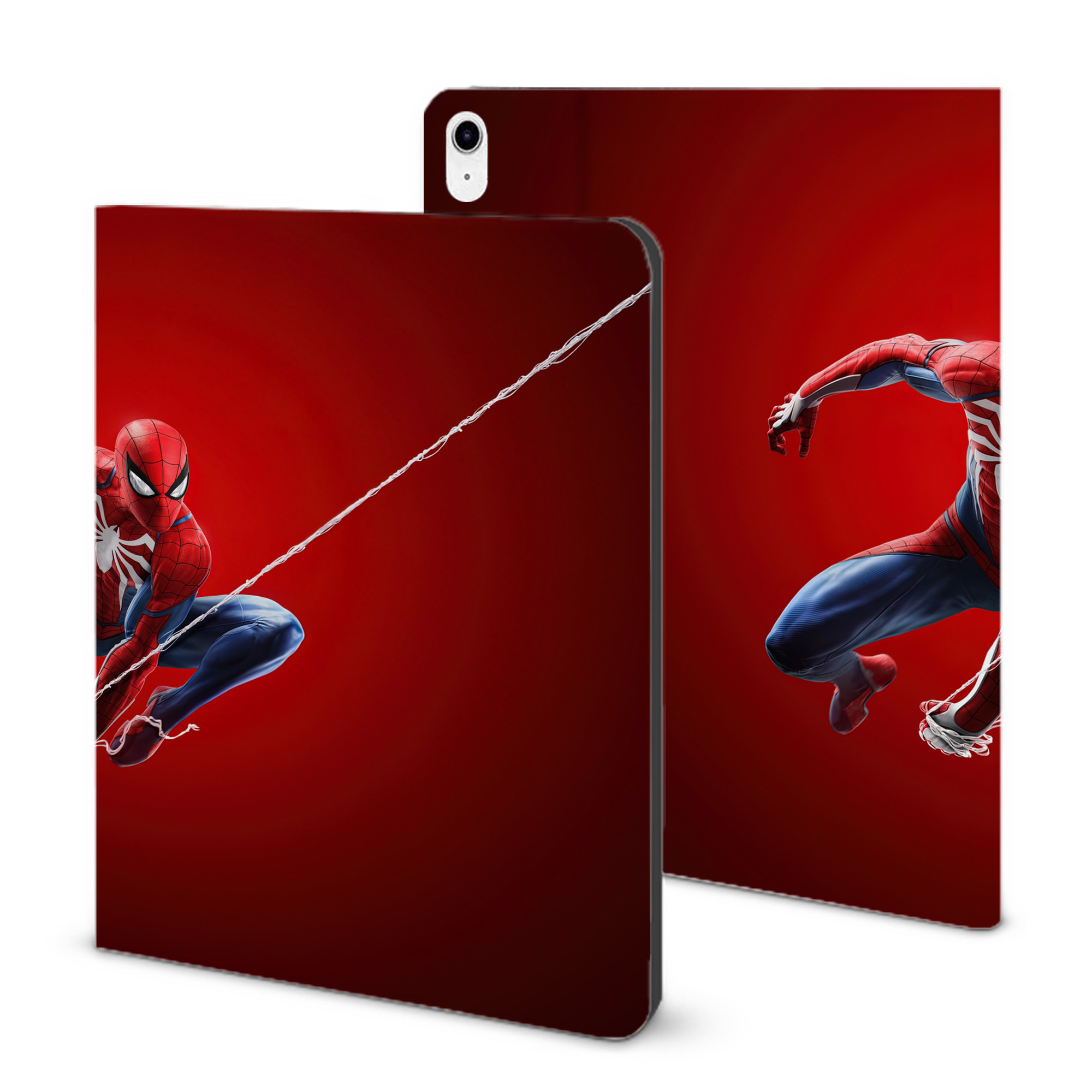（画像用） Spider Man スパイダーマン IPad ケース ブック型 PUレザー TPU 耐衝撃 軽量 薄型 ペン収納なし 全面保護 IPad 各モデル対応